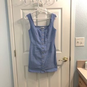 Urban outfitters blue corduroy button dress